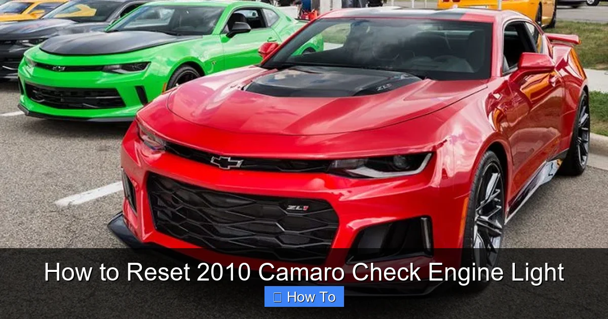 How to Reset 2010 Camaro Check Engine Light