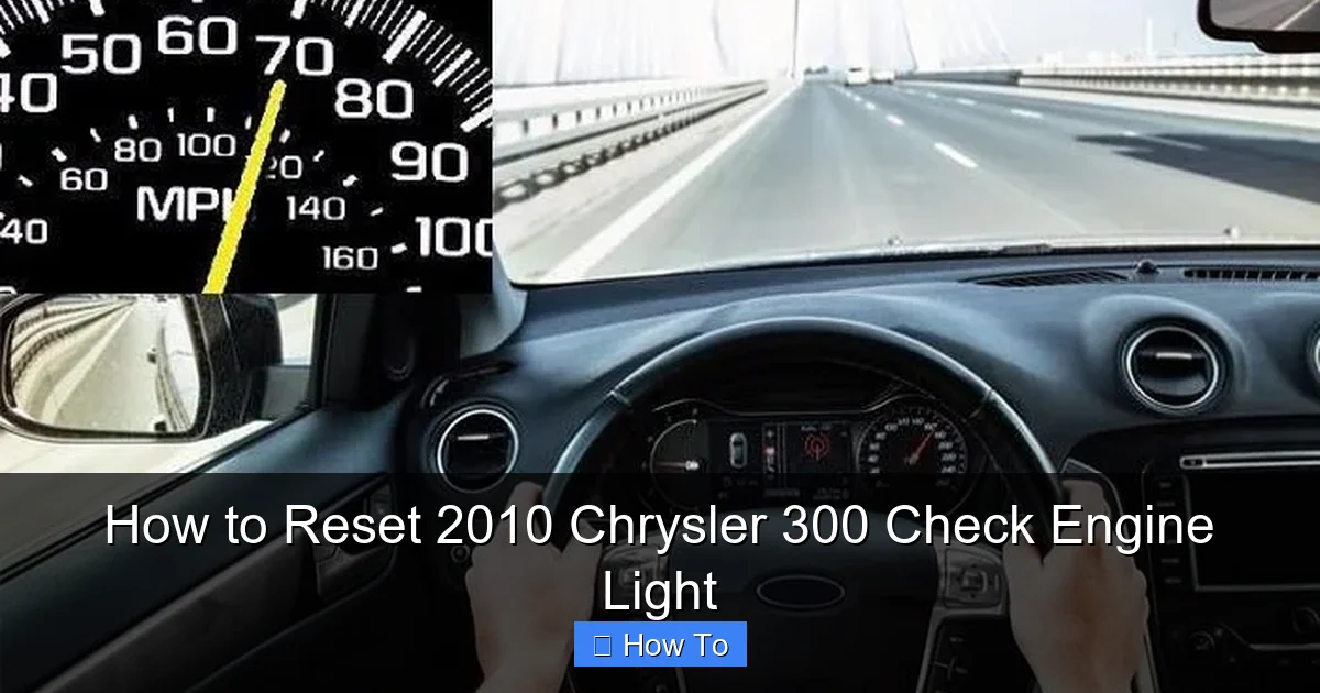 How to Reset 2010 Chrysler 300 Check Engine Light
