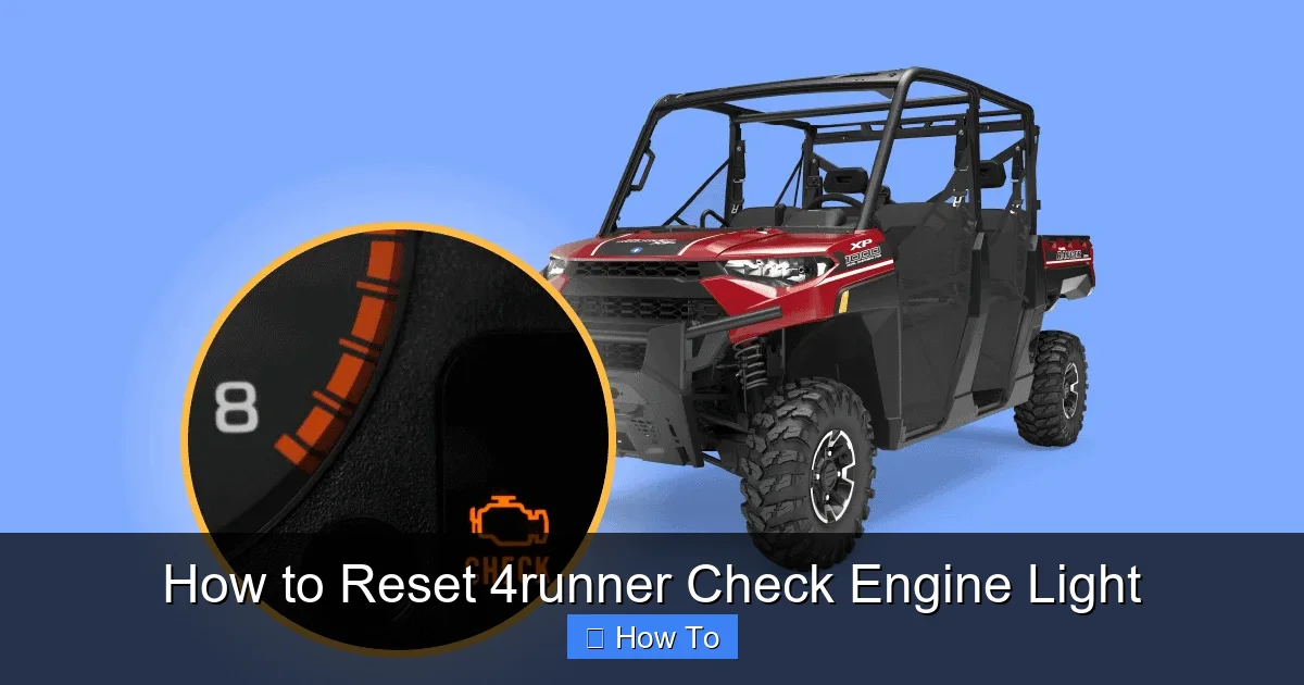 How to Reset 4runner Check Engine Light