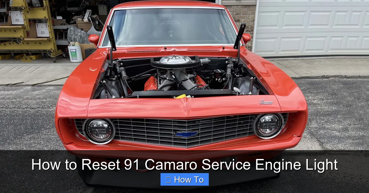 How to Reset 91 Camaro Service Engine Light