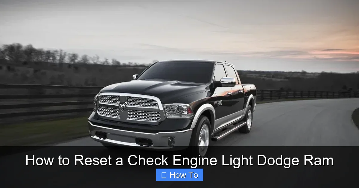 How to Reset a Check Engine Light Dodge Ram