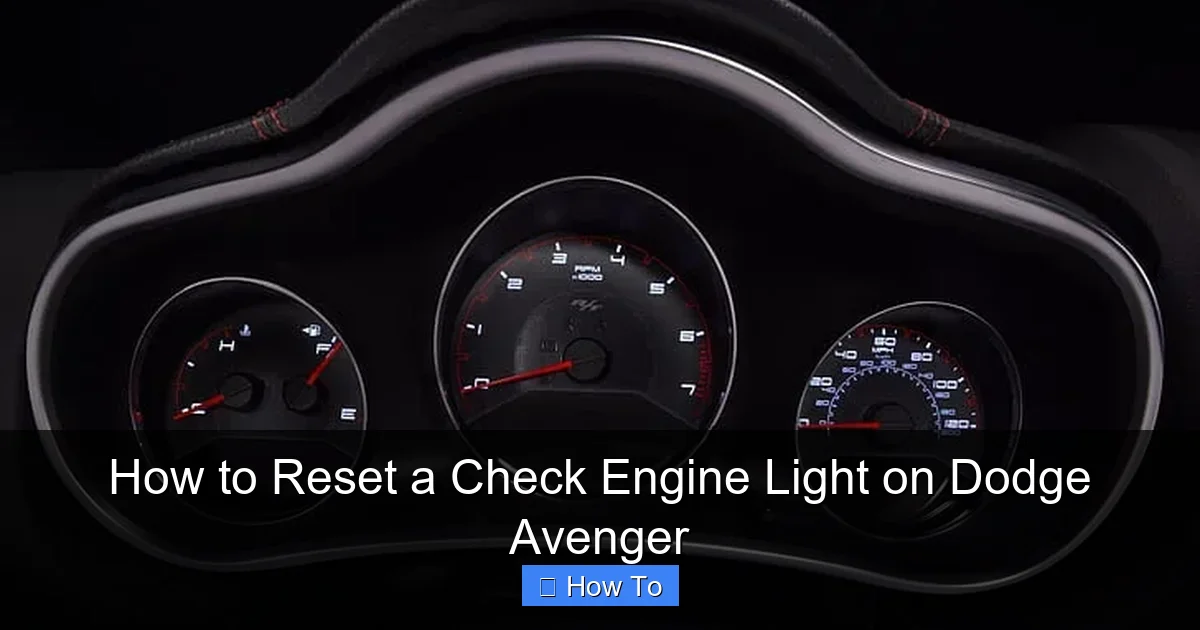How to Reset a Check Engine Light on Dodge Avenger