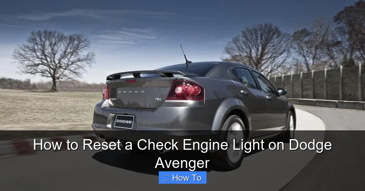 How to Reset a Check Engine Light on Dodge Avenger