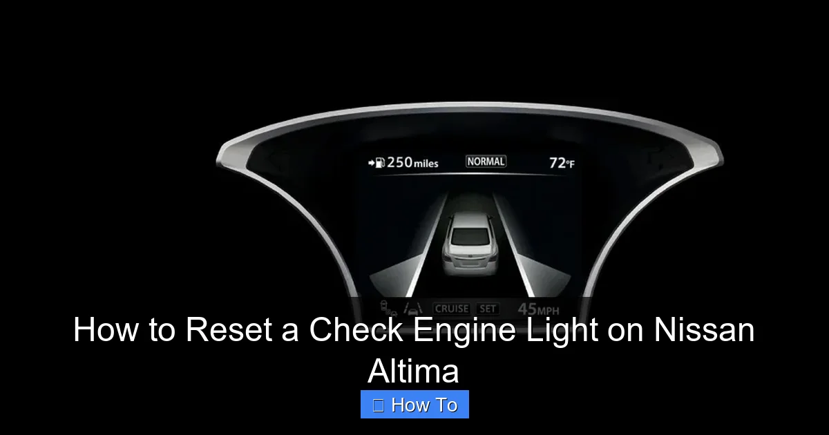 How to Reset a Check Engine Light on Nissan Altima