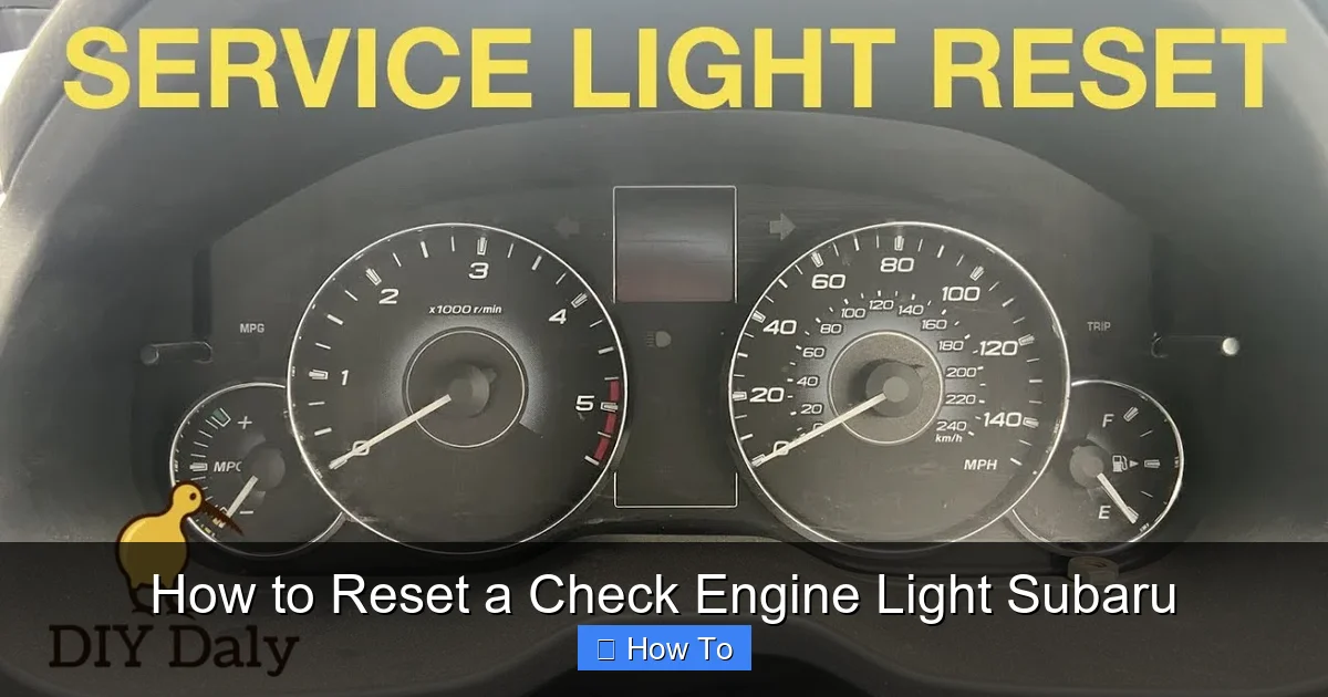 How to Reset a Check Engine Light Subaru