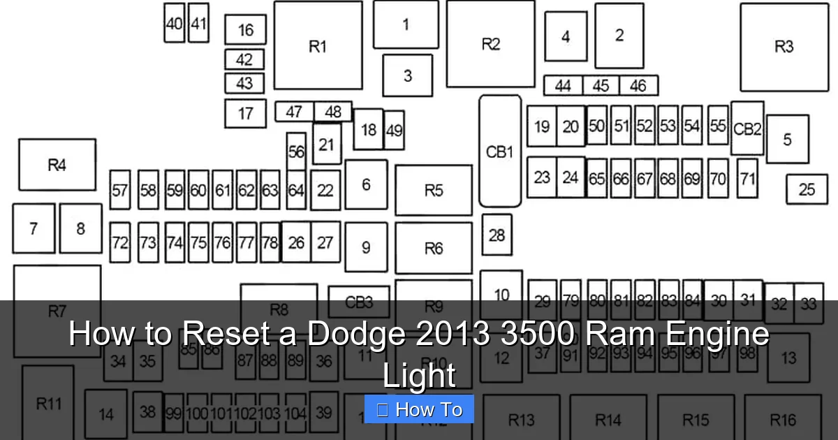 How to Reset a Dodge 2013 3500 Ram Engine Light