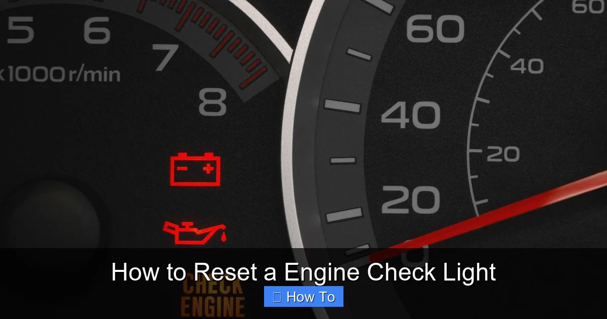 How to Reset a Engine Check Light