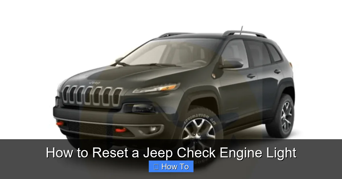 How to Reset a Jeep Check Engine Light