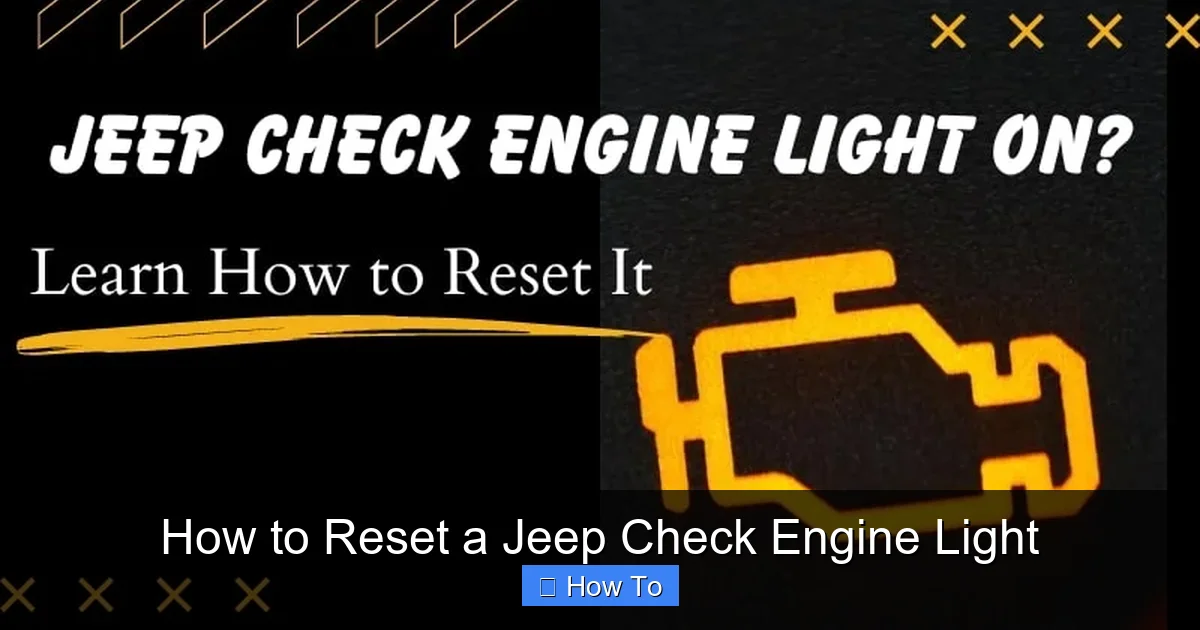How to Reset a Jeep Check Engine Light