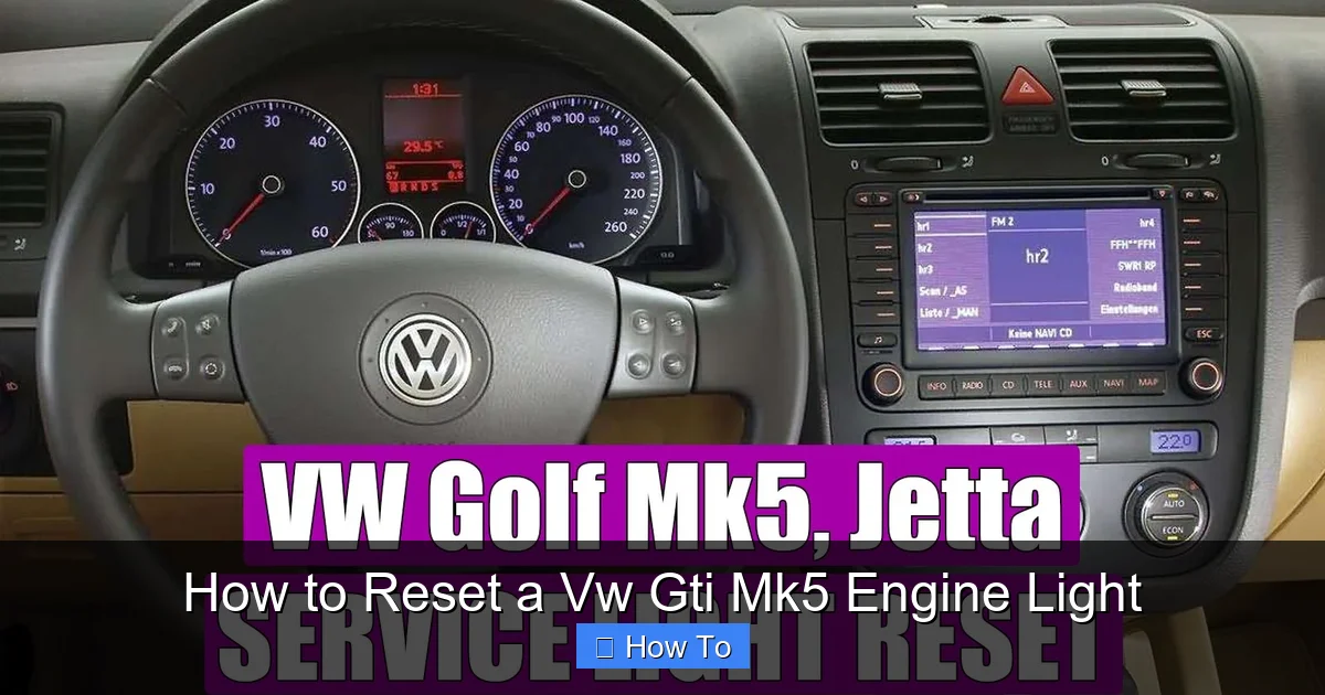 How to Reset a Vw Gti Mk5 Engine Light