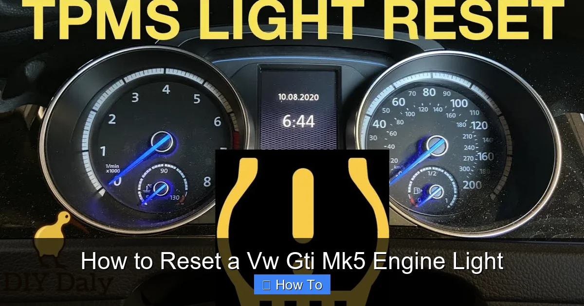 How to Reset a Vw Gti Mk5 Engine Light