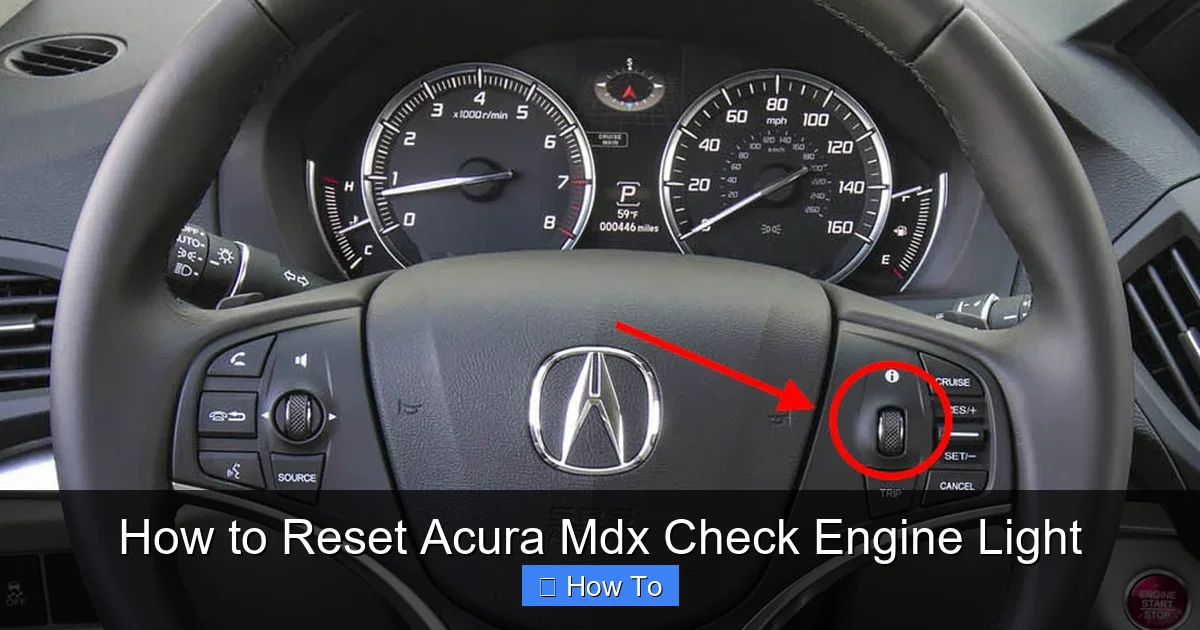 How to Reset Acura Mdx Check Engine Light