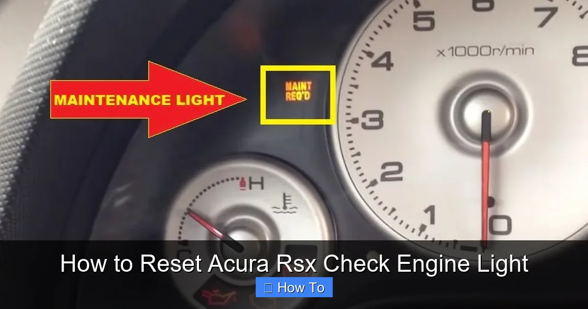 How to Reset Acura Rsx Check Engine Light
