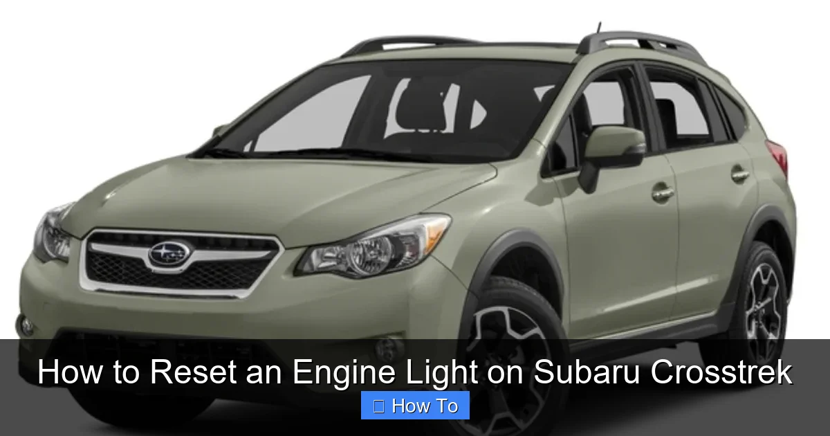 How to Reset an Engine Light on Subaru Crosstrek