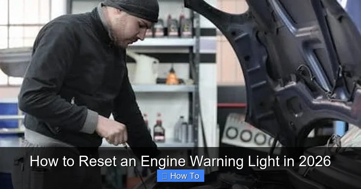 How to Reset an Engine Warning Light in 2026