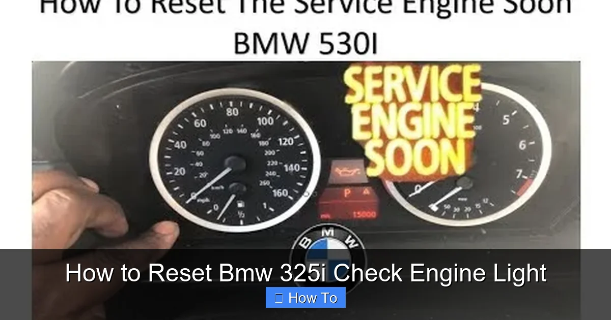 How to Reset Bmw 325i Check Engine Light