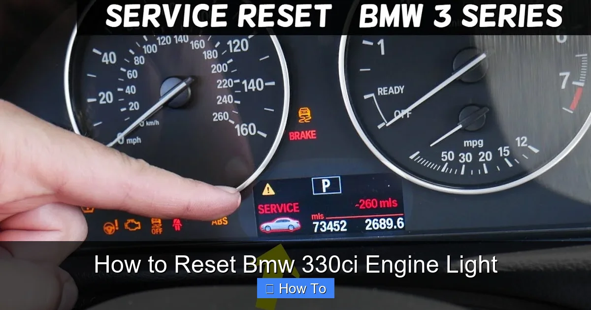 How to Reset Bmw 330ci Engine Light