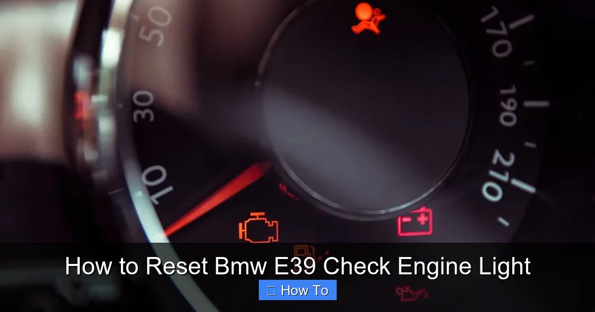 How to Reset Bmw E39 Check Engine Light
