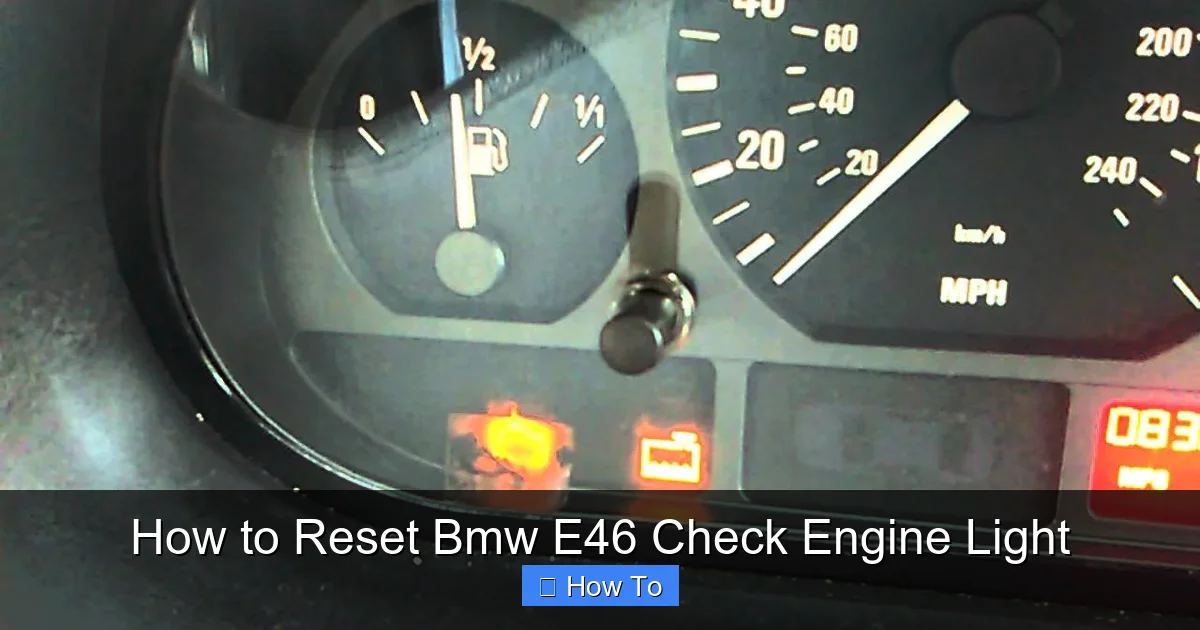 How to Reset Bmw E46 Check Engine Light