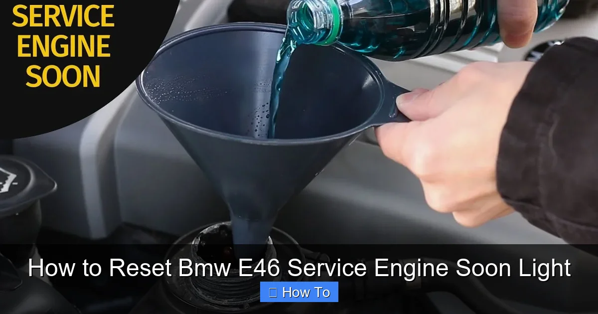 How to Reset Bmw E46 Service Engine Soon Light