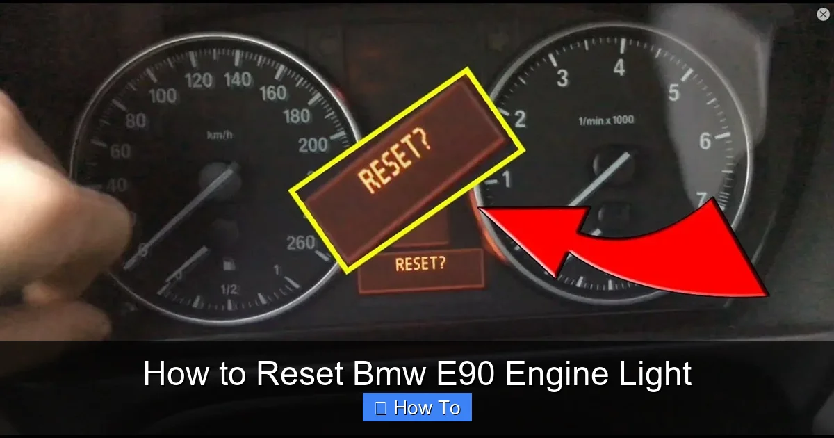How to Reset Bmw E90 Engine Light