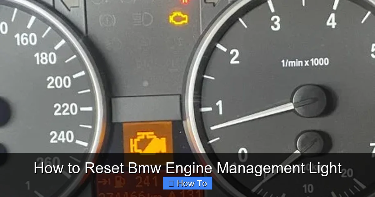How to Reset Bmw Engine Management Light