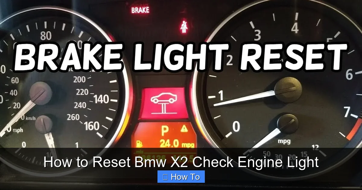 How to Reset Bmw X2 Check Engine Light