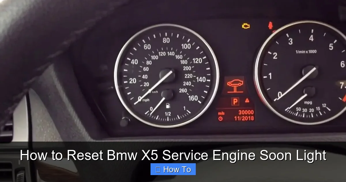 How to Reset Bmw X5 Service Engine Soon Light
