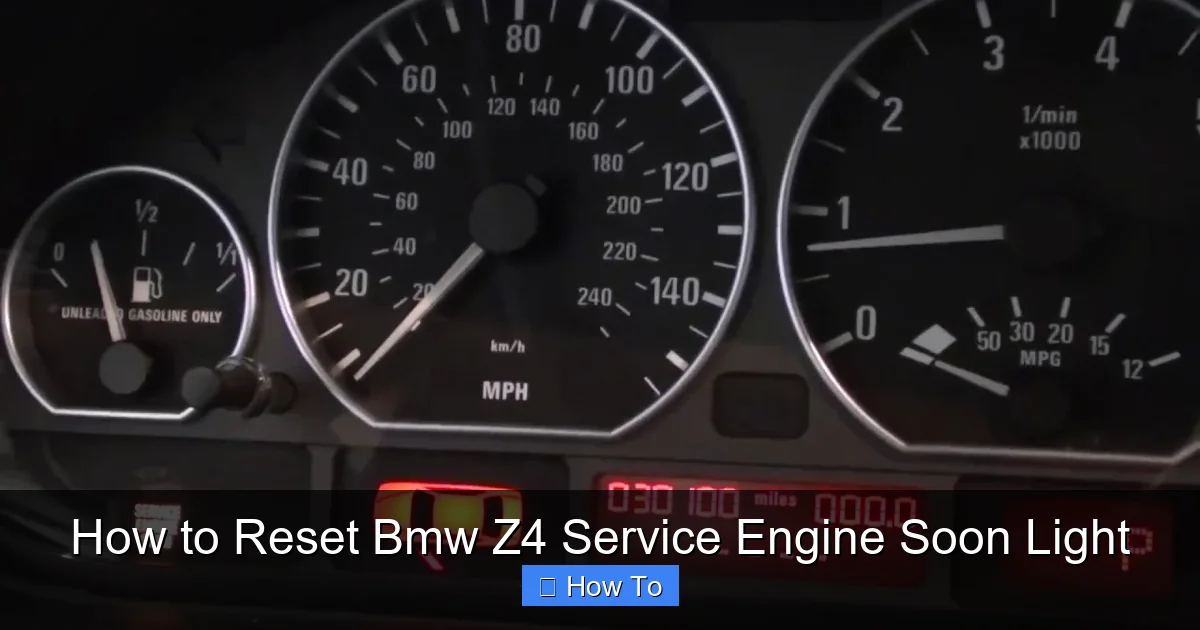 How to Reset Bmw Z4 Service Engine Soon Light