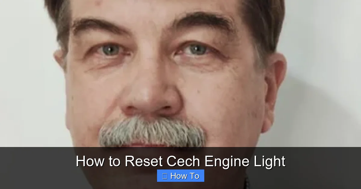 How to Reset Cech Engine Light