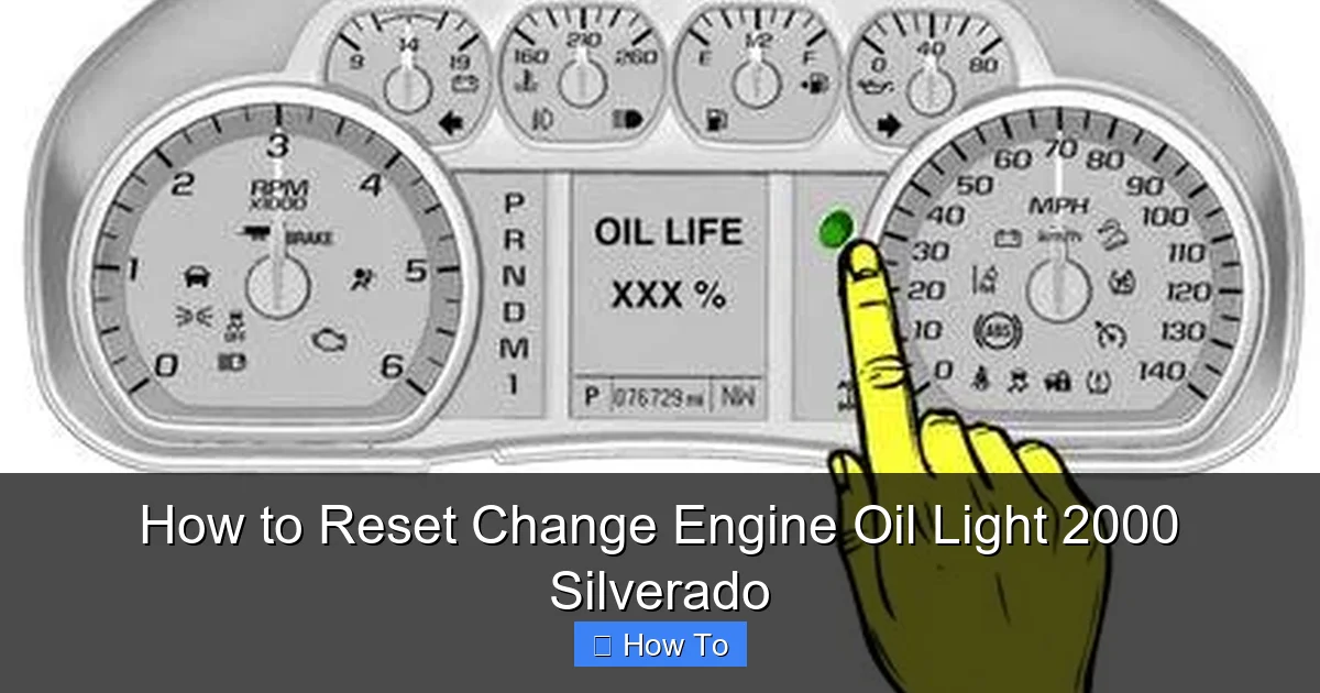 How to Reset Change Engine Oil Light 2000 Silverado