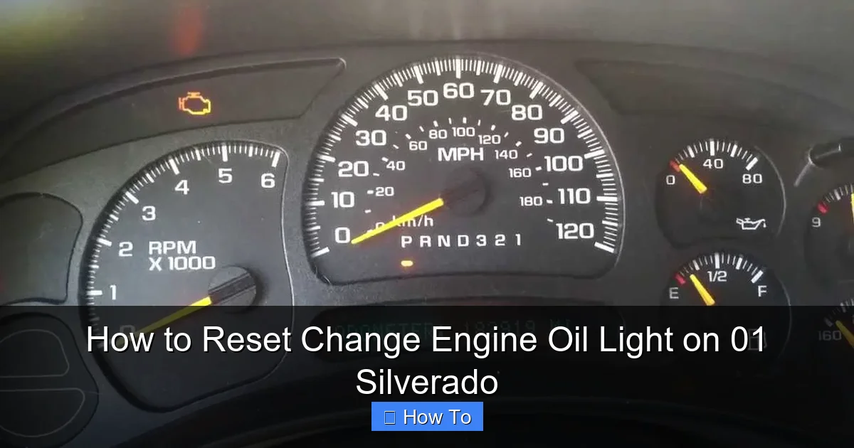 How to Reset Change Engine Oil Light on 01 Silverado