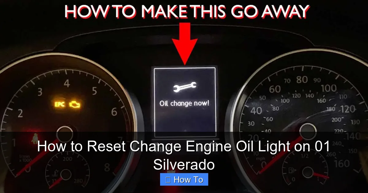 How to Reset Change Engine Oil Light on 01 Silverado