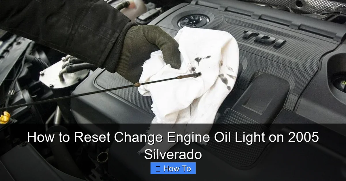 How to Reset Change Engine Oil Light on 2005 Silverado