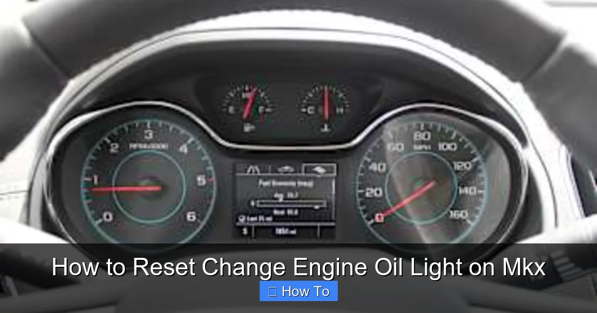 How to Reset Change Engine Oil Light on Mkx