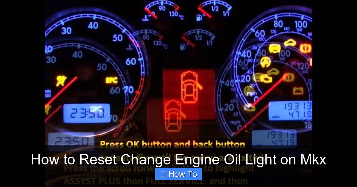 How to Reset Change Engine Oil Light on Mkx