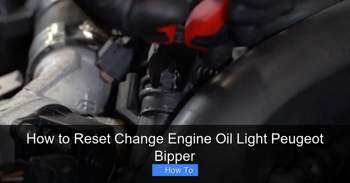 How to Reset Change Engine Oil Light Peugeot Bipper