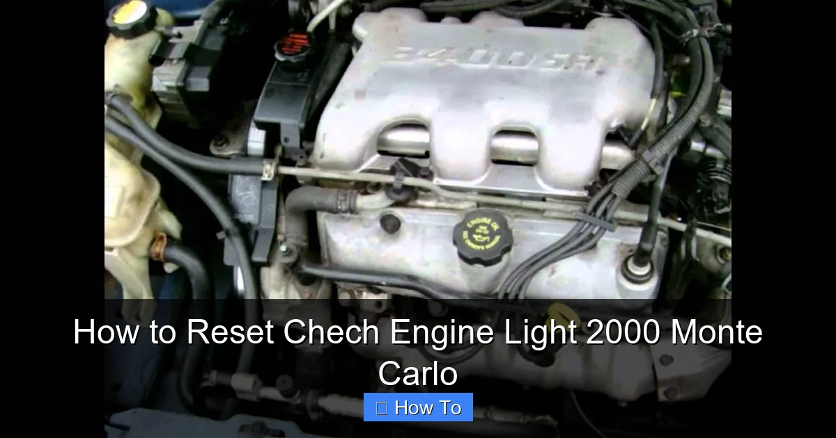 How to Reset Chech Engine Light 2000 Monte Carlo