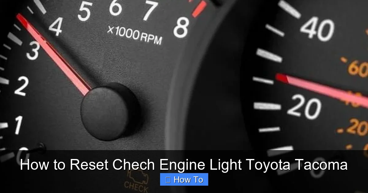 How to Reset Chech Engine Light Toyota Tacoma