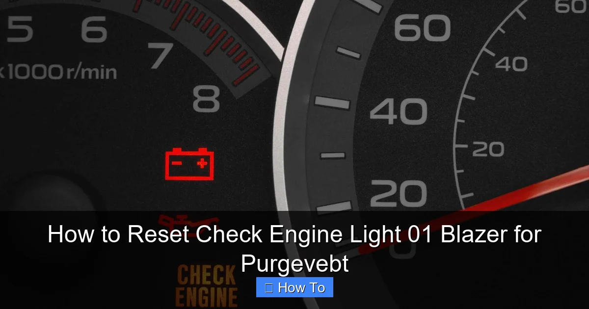 How to Reset Check Engine Light 01 Blazer for Purgevebt
