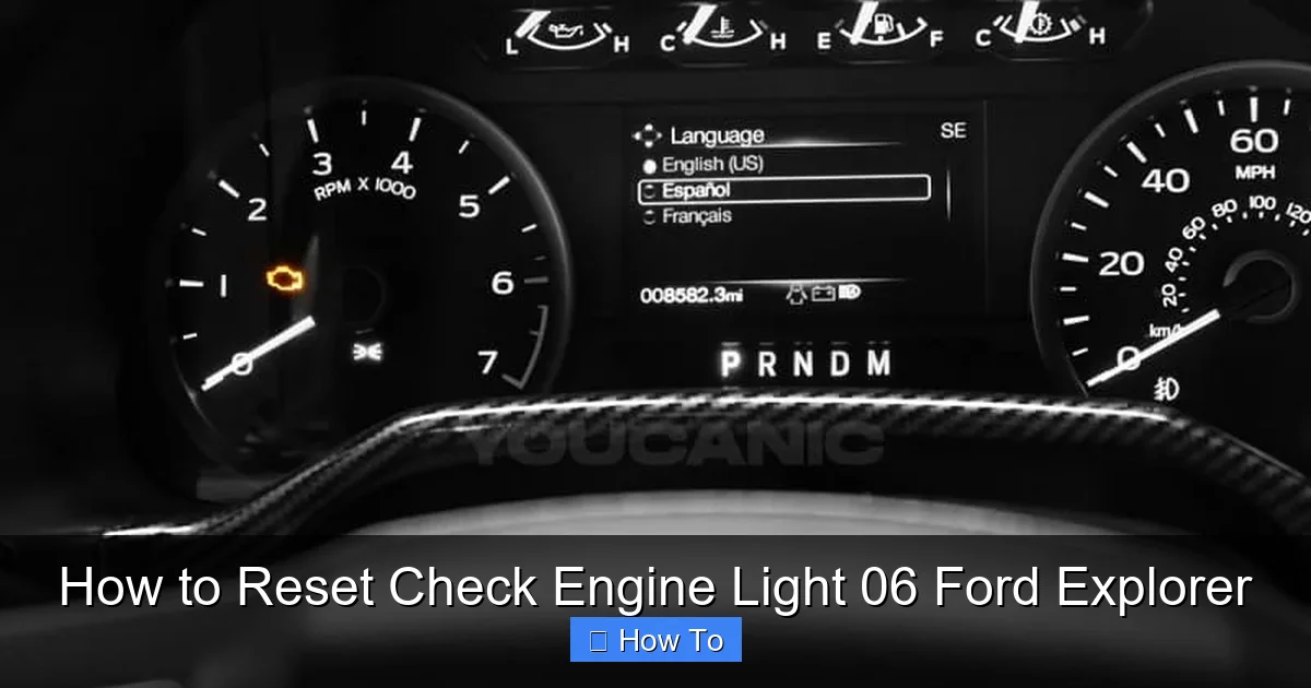 How to Reset Check Engine Light 06 Ford Explorer