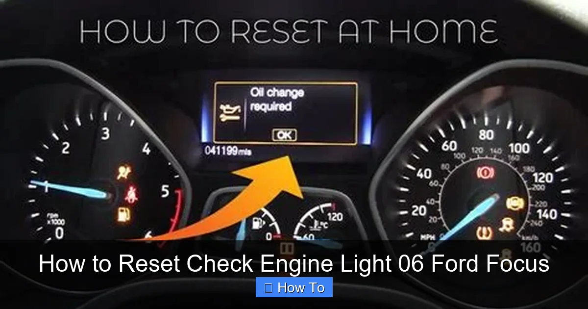 How to Reset Check Engine Light 06 Ford Focus