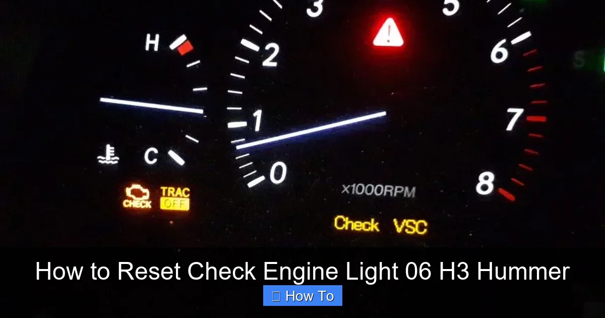 How to Reset Check Engine Light 06 H3 Hummer