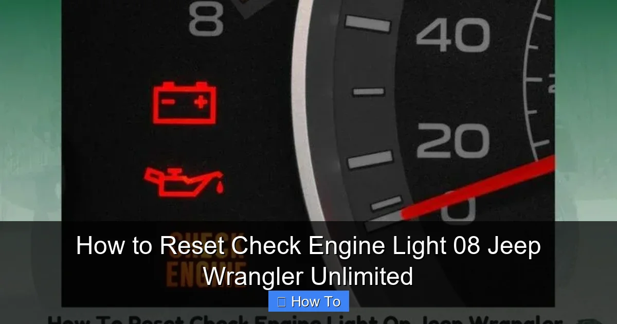 How to Reset Check Engine Light 08 Jeep Wrangler Unlimited