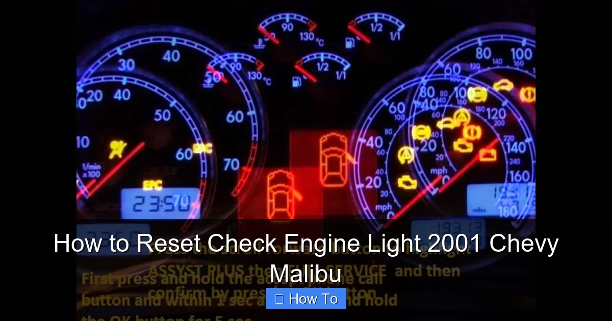 How to Reset Check Engine Light 2001 Chevy Malibu