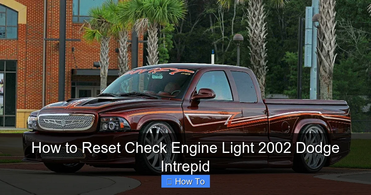 How to Reset Check Engine Light 2002 Dodge Intrepid