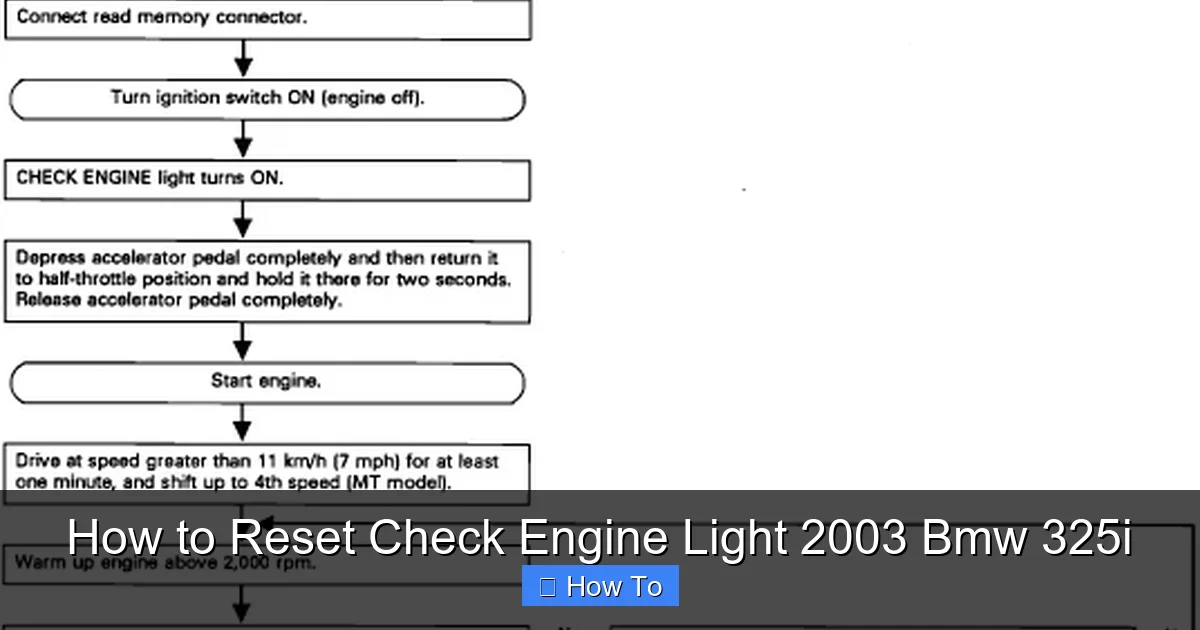 How to Reset Check Engine Light 2003 Bmw 325i