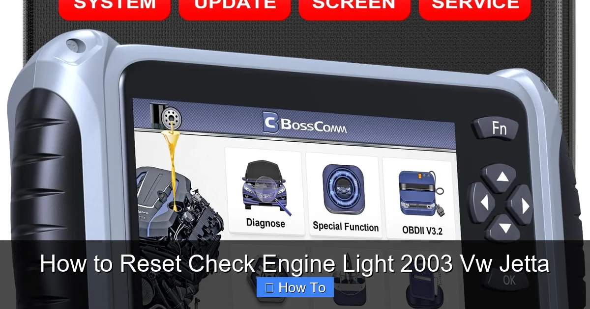 How to Reset Check Engine Light 2003 Vw Jetta