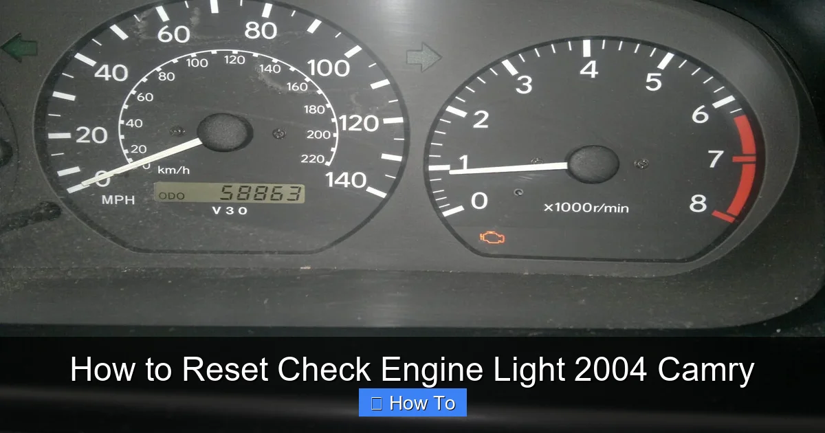 How to Reset Check Engine Light 2004 Camry