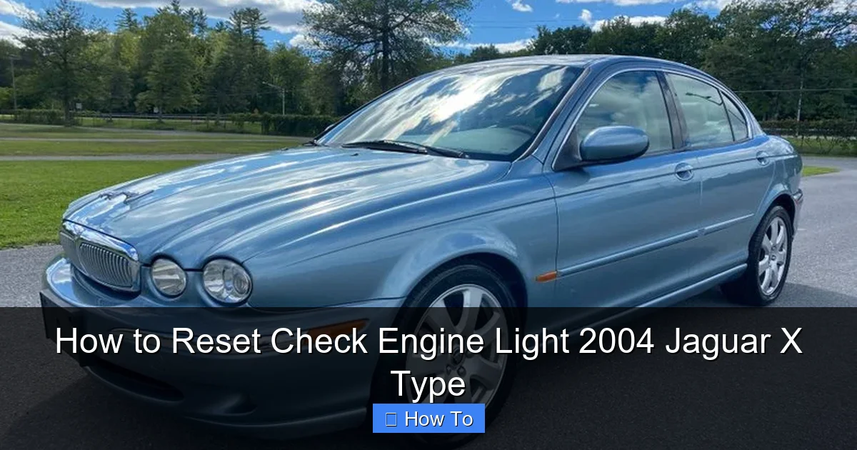 How to Reset Check Engine Light 2004 Jaguar X Type
